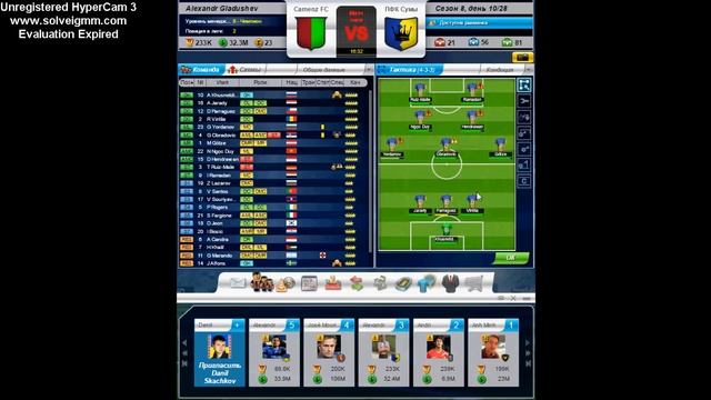 Top Eleven прохождение Контр тактика 4-1-1-2N-2, 4-1-1-2W-2, 4-1-2-1-2 смотреть онлайн