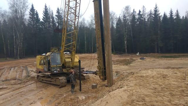 Забивка свай ЭО 5119 п. Свитино , ГК АНЛЕР смотреть онлайн