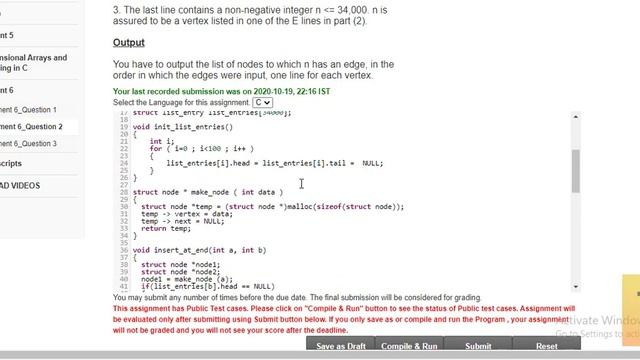 Introduction to Programming in C | NPTEL Course | WEEK6 | Assignment 6 Solution - SEP 2020 смотреть онлайн