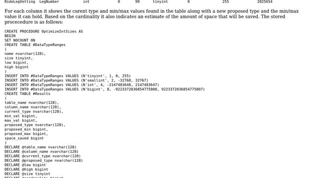 Databases: Finding integer database columns that may have their data type changed to reduce size смотреть онлайн