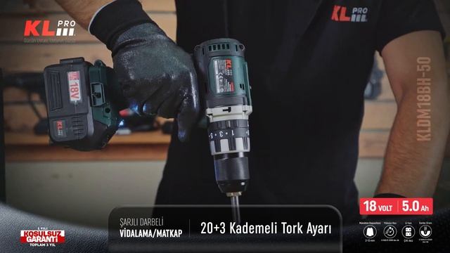 KLPRO- KLDM18BH 50 Şarjlı Darbeli Vidalama/Matkap смотреть онлайн
