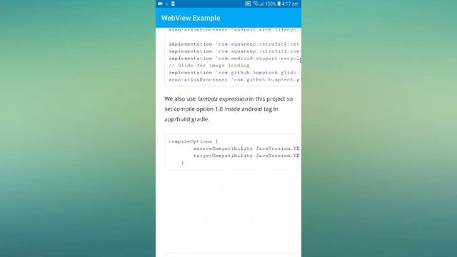 WebView Example in Android смотреть онлайн