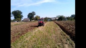 пахота самодельным трактором