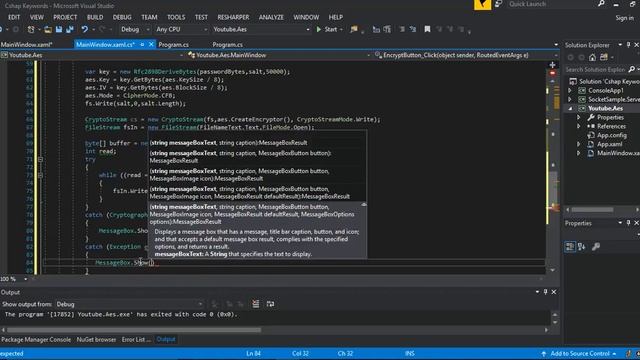 Encrypt/Decrypt Files using AES Cryptography (Visual Studio) Part 2 смотреть онлайн