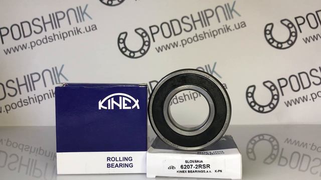 Подшипник для пресс-подборщика 6207 RS Kinex, размеры 35*72*17