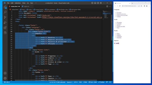 como HACER un FOOTER en HTML y CSS SENCILLO ? смотреть онлайн