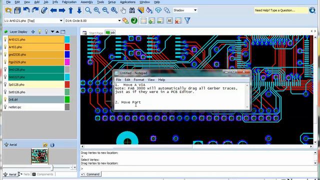 Move vias and parts in a Gerber File смотреть онлайн