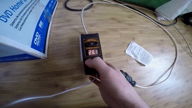 Терморегулятор для теплого пола, инкубатора, электронный терморегулятор с датчиком температуры смотреть онлайн