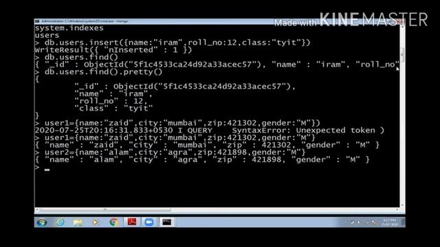 Mongo DB queries-creation of database, collection, inserting documents#mongodb#NGT#bigdata#NOSQL смотреть онлайн