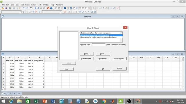 Making X-bar R Chart on Minitab смотреть онлайн