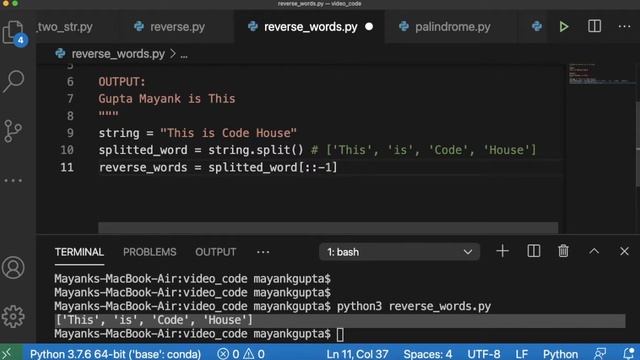 Code 20: Reverse words in a string | 365 days of code смотреть онлайн