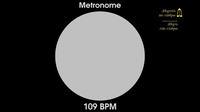 109 BPM Metronome - Allegretto & Allegro - 1080p - TICK and FLASH, Digital, Beats per Minute смотреть онлайн