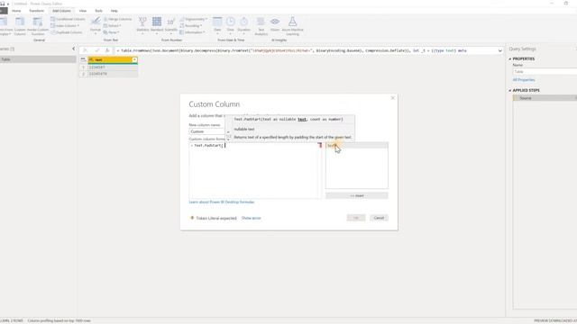 Power BI - Power Query M - Text.PadStart смотреть онлайн