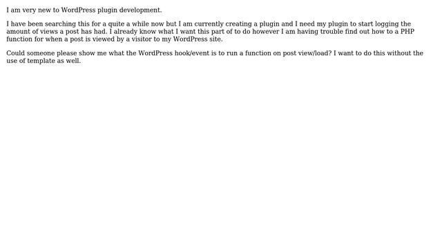 Wordpress: WordPress hook for visiting a post смотреть онлайн