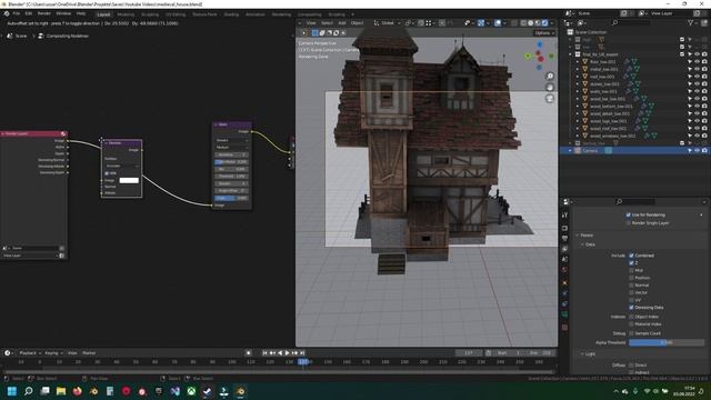 Blender 3.0 Medieval House Render settings смотреть онлайн