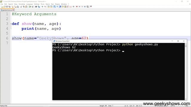 Keyword Argument in Python (Hindi) смотреть онлайн