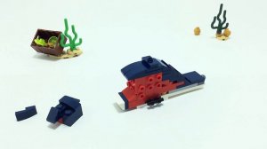 Whale MOC - LEGO Creator 31088 Deep Sea Creatures alternative build instructions.