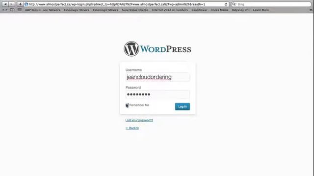 WordPress Log In смотреть онлайн