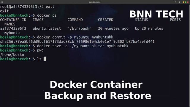 Docker Container Backup and restore смотреть онлайн