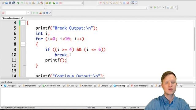 19. C Programming - Break and Continue Statements смотреть онлайн