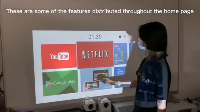 Y2-Do you know the projector can be touched on the wall???