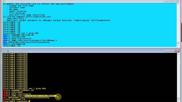 Demo: Duplicate Oracle 19c database from rman backup смотреть онлайн