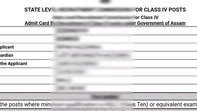 Assam Direct Recruitment Admit Card Download for Grade 4 post смотреть онлайн