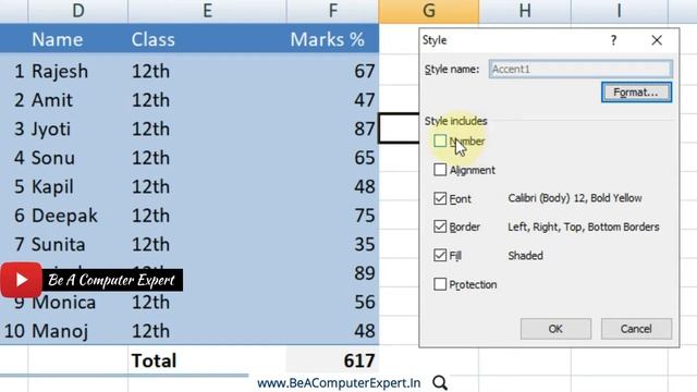 CELL Styles in MS Excel - Create New Cell Style, Merge Cell Styles | Be A Computer Expert смотреть онлайн
