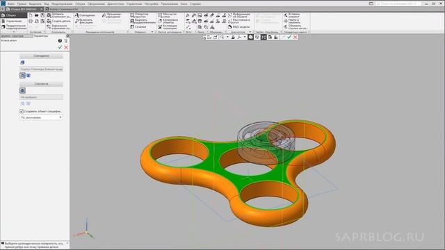 КОМПАС-3D V17. Спиннер. Сборка. Fidget Spinner | Роман Саляхутдинов смотреть онлайн