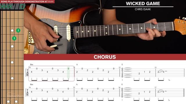 Wicked Game Guitar Tutorial ? Chris Isaak Guitar Lesson |Easy Chords + TAB| смотреть онлайн