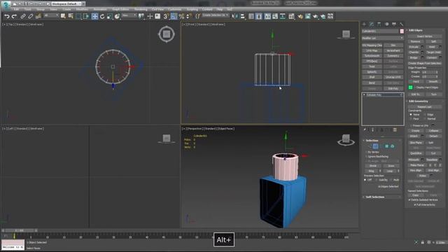 Polygonal modeling of a Washing Machine in 3DsMax.Полигональное моделирование стиральной машины... смотреть онлайн