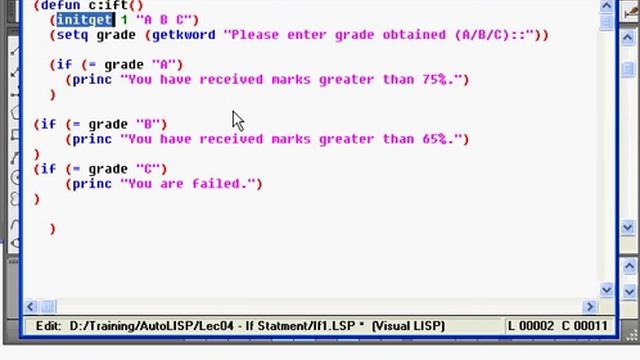 AutoLISP Programming Tutorial - 4A смотреть онлайн