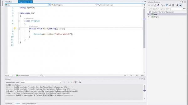 Введение в Visual Studio - создаем проекты и компилируем