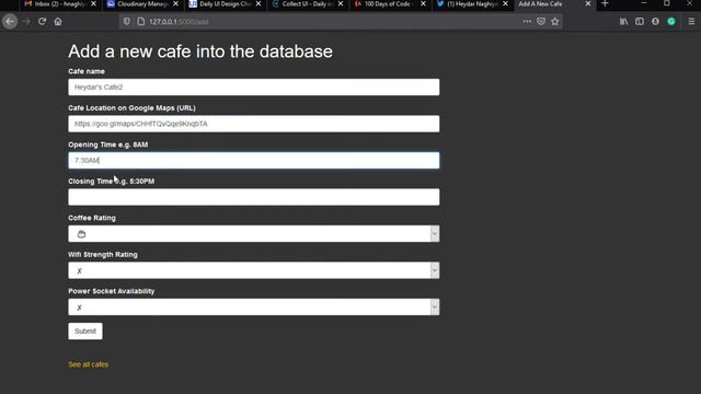 Coffee & Wifi project with Flask, WTForms, Bootstrap and CSV on Python. смотреть онлайн