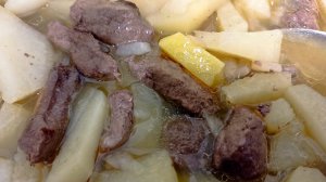 Печень с картошкой