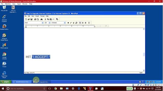 Upgrading Internet Explorer 7 To Internet Explorer 8 On Windows XP