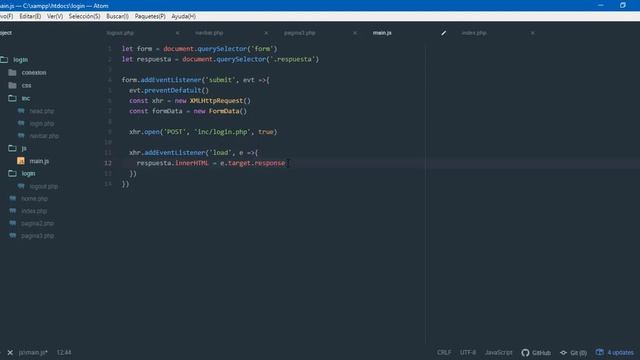 Como hacer un login con php, mysql y ajax sin jquery parte 2. смотреть онлайн