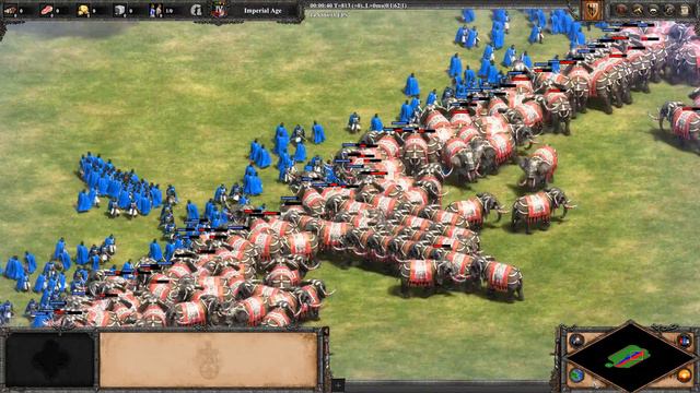 AoE II: Definitive Edition | 400 Elite War Elephants vs 800 Elite Teutonic Knights смотреть онлайн