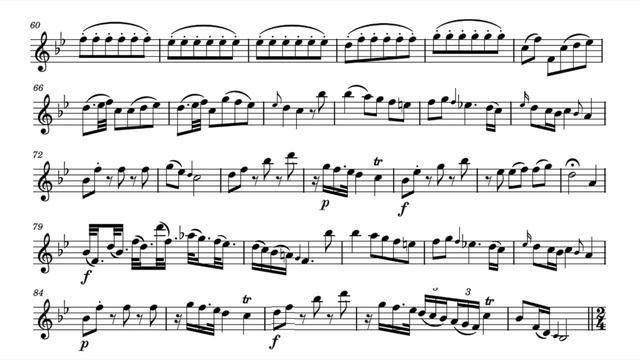 Play the Violin sheet music with Julia Lezhneva/ Hasse: Aria, "Mi lagnerò tacendo" смотреть онлайн