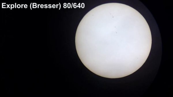 Sky Watcher 120/600 & Sky Watcher MAK127 & Explore (Bresser) 80/640. Сравнение по Солнцу и Венере.