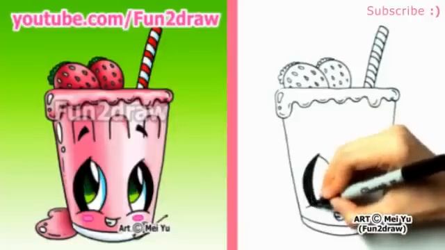 How to Draw Easy Things - Fruit Smoothie + Funny Extra Drawing - Fun2draw Food Drink смотреть онлайн