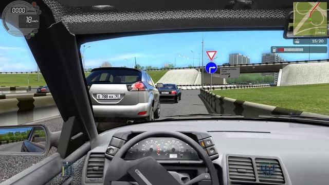 Едем до заправки, экономим бензин | city car driving смотреть онлайн