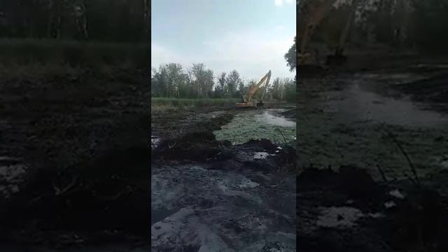 Услуги экскаватора. Работа в болотистой местности. Днепр Экскавация НОВА смотреть онлайн