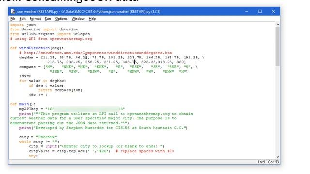 Python 09I - Using JSON data from a RESTful API смотреть онлайн