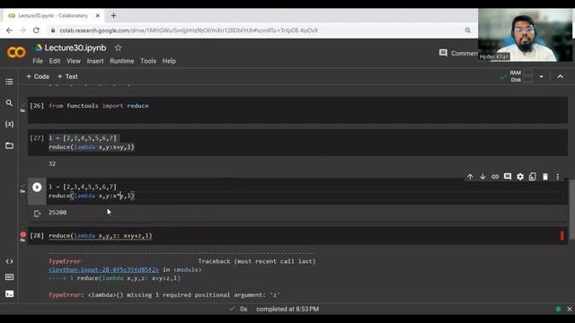 How to Use Reduce & Filter Functions | Complete Python Course | Hindi/Urdu | Lecture 30 смотреть онлайн