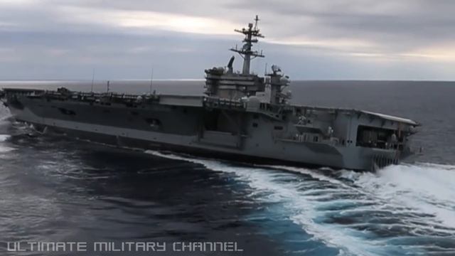 HIGH SPEED MANEUVERS! US Nimitz-class SUPERCARRIER in a series of EXTREME RUDDER TESTS! смотреть онлайн
