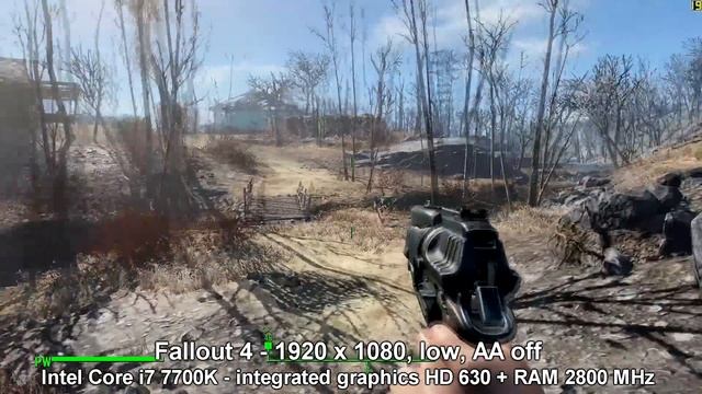 Playing Fallout 4 on Intel Kaby Lake iGPU HD 630 - no discrete graphics card смотреть онлайн