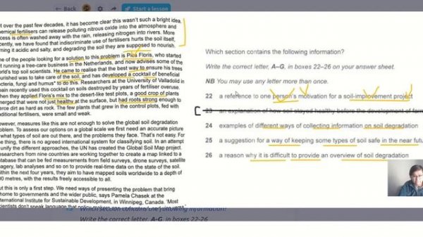 Подробный разбор ответов (22-26) IELTS Reading - Saving the soil #ielts