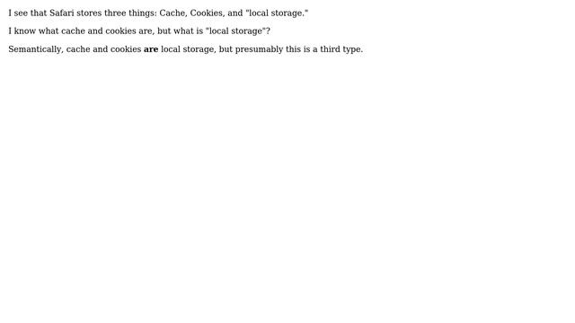 Apple: What is Safari's "local storage"? смотреть онлайн