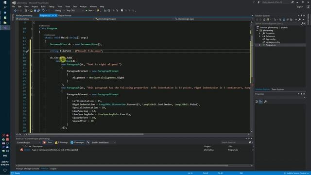 Как программно вставить абзац в документ DOCX с помощью языка С# и .NET смотреть онлайн